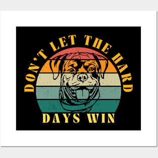 RETRO DOG MOTIVATIONAL QUOTE Posters and Art